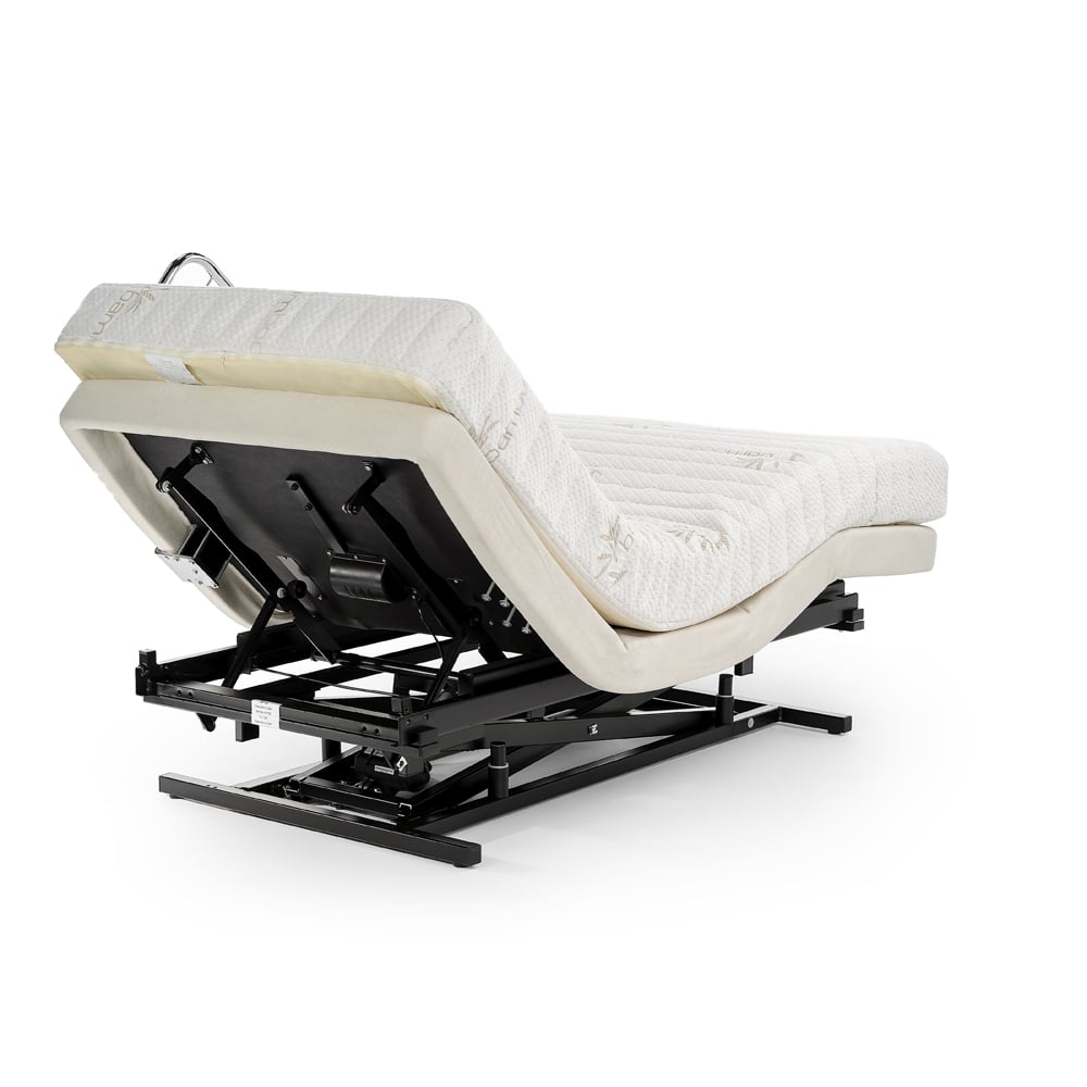 Supernal 3 side/front angle bed frame & mattress, right angle with rail