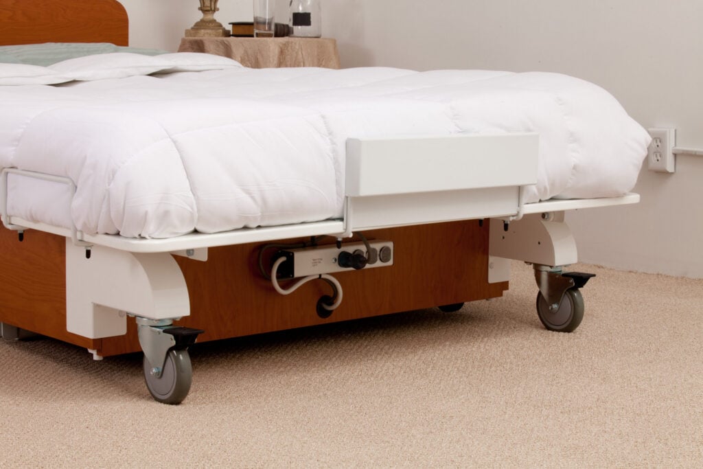 Hospital-Grade Foot Retainer Bar and Power Strip