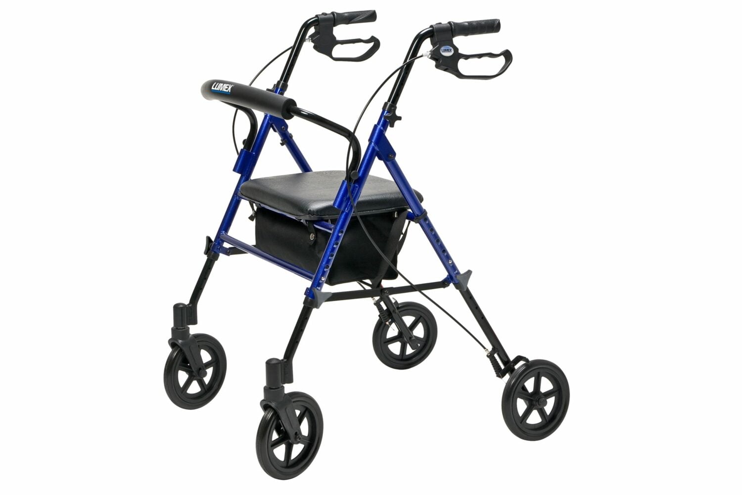 Set and go wide height adjustable rollator rj4718 perspective