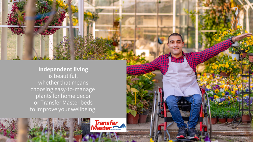 Independent livingis beautiful, whether that means choosing easy-to-manage plants for home decor or Transfer Master beds to improve your wellbeing.