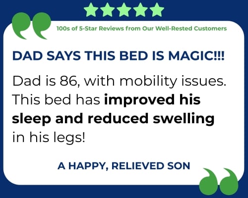 Dad says this bed is magic
