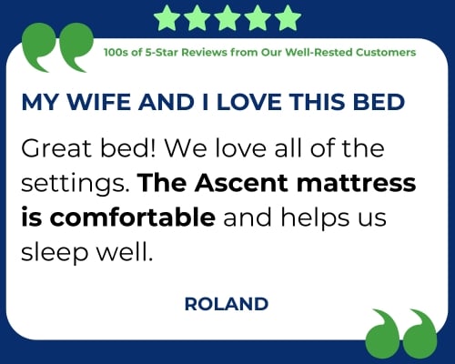My wife and I love this bed