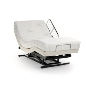 foot angled right head and foot elevated