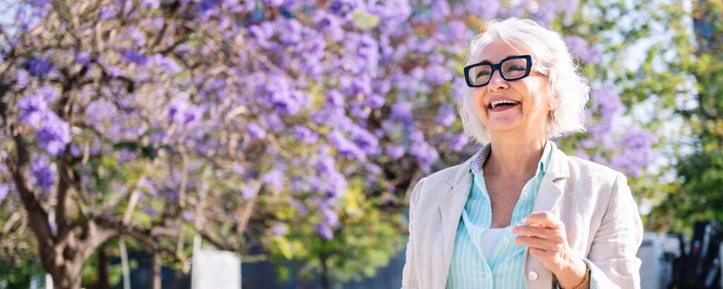 Senior enjoying nature